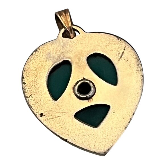 Vintage Gold Filled Heart Pendant Order of the Eastern Star Masonic Symbol 7S - Picture 3 of 3